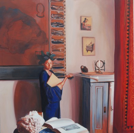 Műterem Szolnokon 100x100 cm olaj vászon